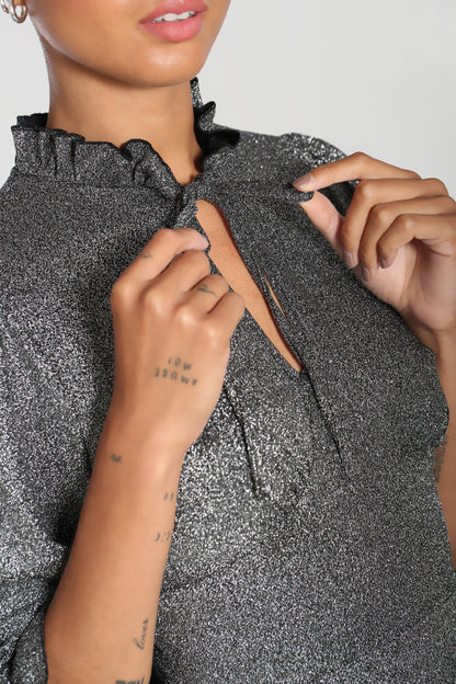 Haze Silver Lurex Dress
